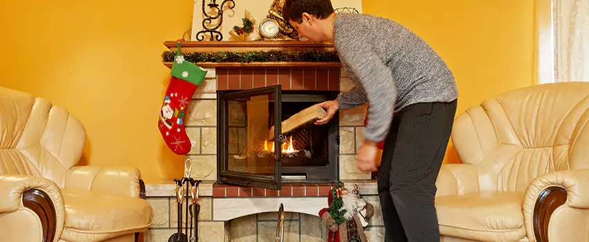 Rusted Metal Fireplace Restoration in Covington, Washington